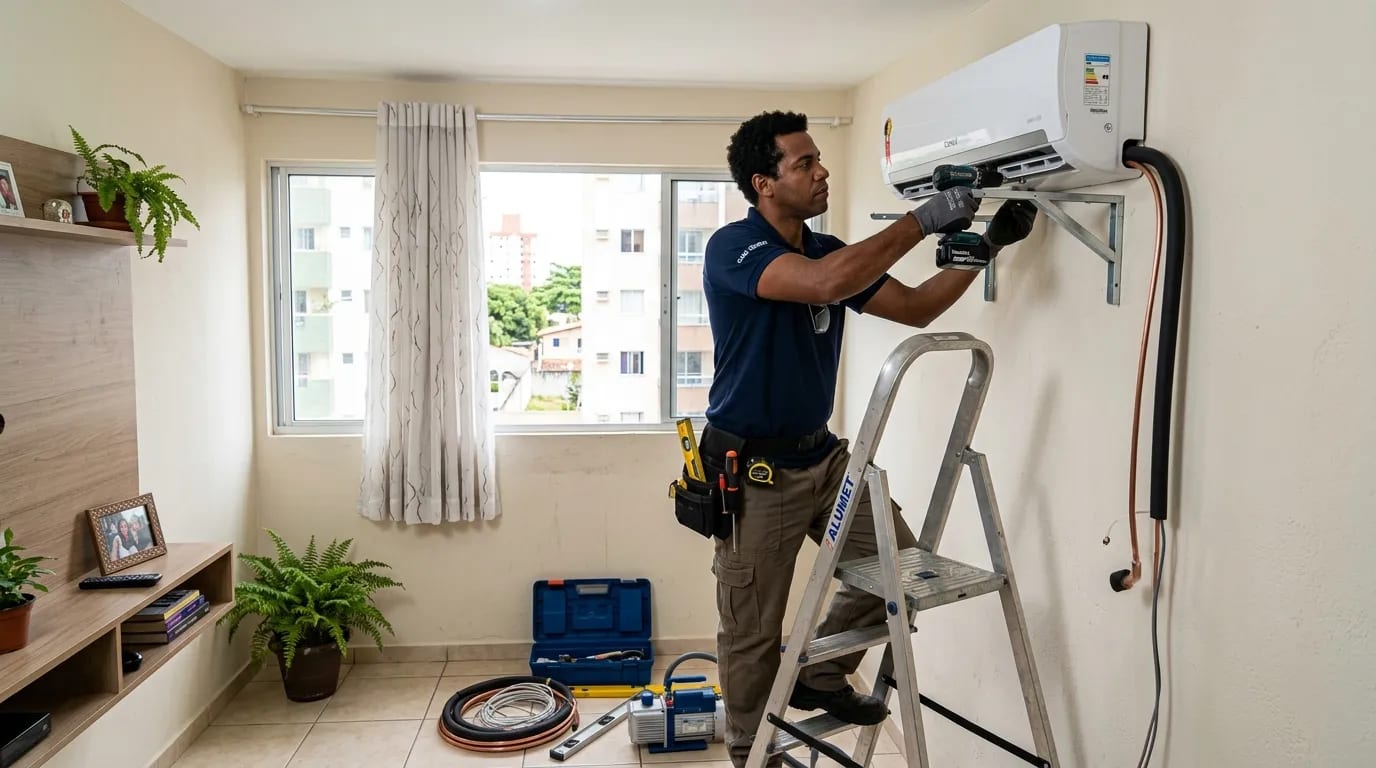 Instalação de ar-condicionado split em Belo Horizonte‑MG