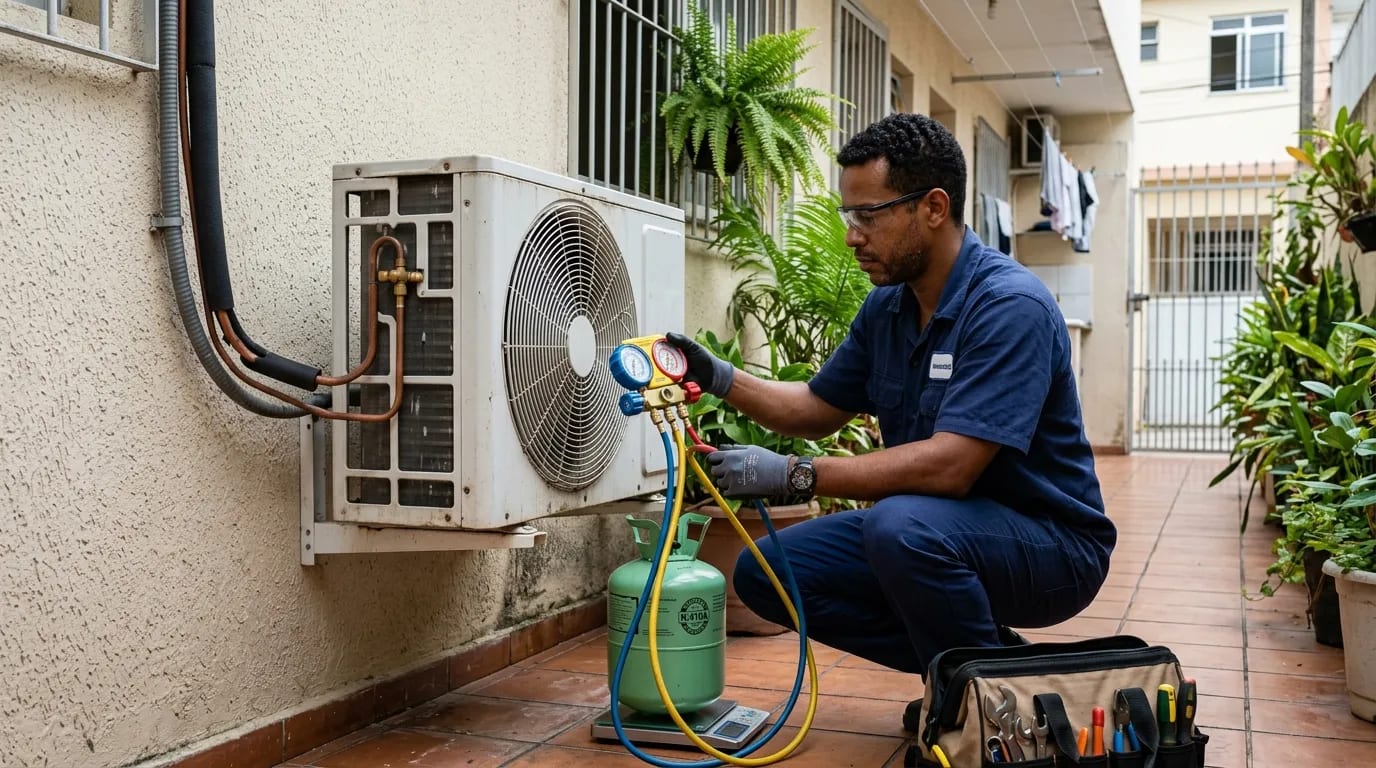 Instalação da condensadora em Belo Horizonte‑MG