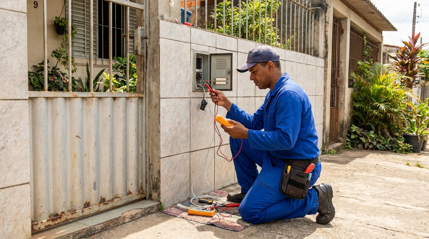 Manutenção elétrica no portão em Belo Horizonte‑MG
